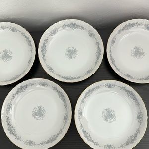 Rose China Florissant Coupe 5 Soup Bowls